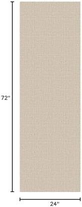 KOZYFLY Runners for Hallways 2x6 ft Washable Kitchen Runner Non Slip Rubber Backed Hall Runners Cotton Entryway Runner Rugs for Indoor Backdoor Bedroom Kitchen, Ivory Beige - Image 2
