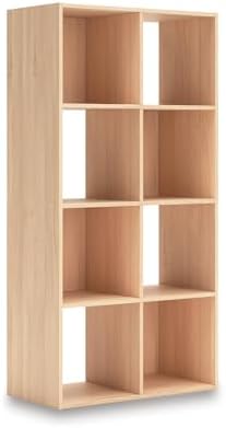 Signature Design by Ashley 8 Cube Storage Organizer Bookshelf, Light Brown by Unknown