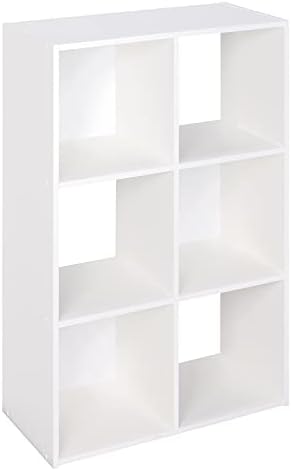 ClosetMaid Cubeicals 6 Cube Storage Shelf Organizer Bookshelf, Stackable, Vertical or Horizontal, Easy Assembly, Wood, White Finish by Unknown
