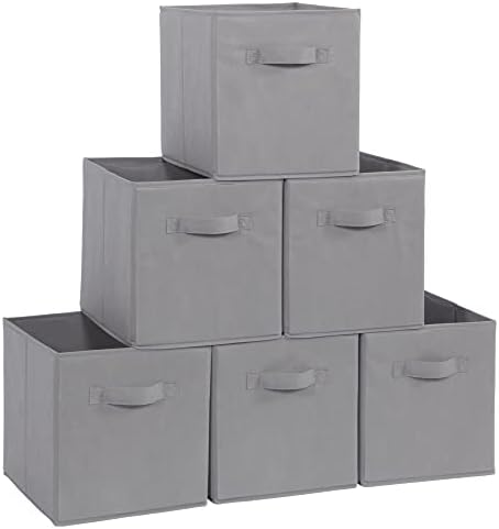 STORAGE MANIAC Storage Cubes, 11 Inch 6 Pack Collapsible Fabric Shelf Bins by STORAGEMANIAC