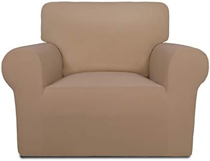 PureFit Super Stretch Chair Covers Fleece Couch Covers for Sofa Camel by PureFit