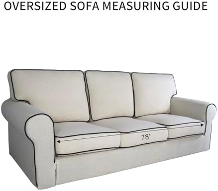 PureFit Stretch Oversized Couch Covers Fleece Sofa Slipcovers Sage Green - Image 6