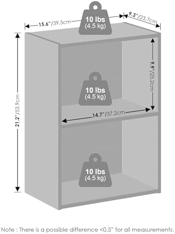 Furinno Reed Closet Organizers and Storage, 2-Tier Closet Organizer, Open Shelf Closet Storage, for Wardrobe, Bedroom, Living Room, White - Image 3