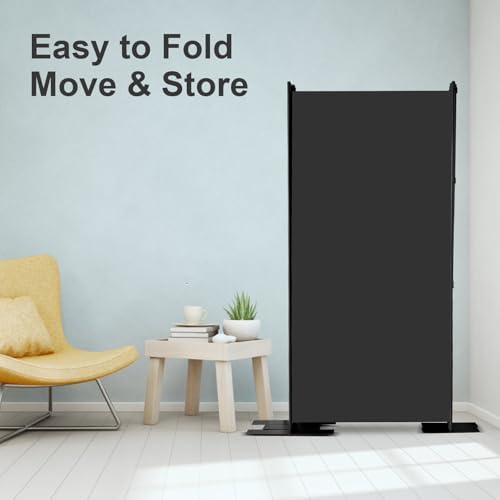 MAYOLIAH 4 Panels Folding Room Divider 6ft Tall Freestanding Privacy Screen - Image 6