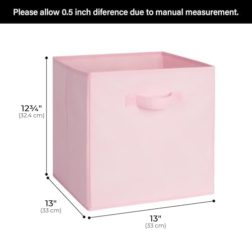 Cupic Cupid 6-Pack 13x13 Cube Storage Bins, Storage Cube Organizer, Pink - Image 3