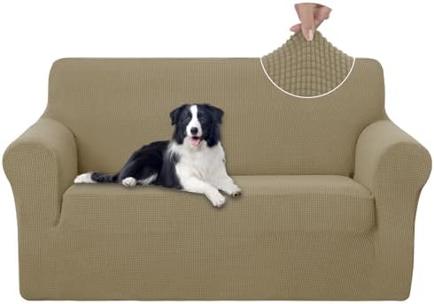 U-NICE HOME Loveseat Cover Stretch Couch Cover Sofa Slipcover, Sand by U-NICEHOME
