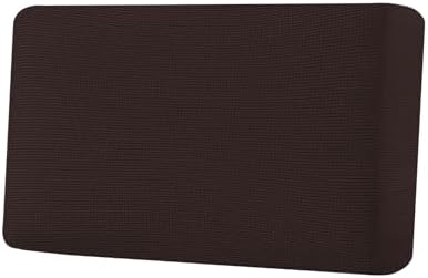 H.VERSAILTEX Super Stretch Individual Seat Cushion Covers Sofa Covers Couch Cushion Covers Slipcover Sets Thick Jacquard Textured Twill Fabric (1 Piece Loveseat Cushion Cover, Chocolate) by HVERSAILTEX