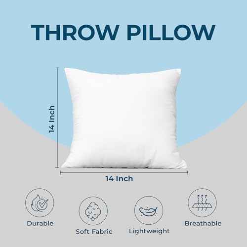Utopia Bedding Throw Pillows, Decorative 14x14 Pillow Inserts, Set of 4 - Image 4