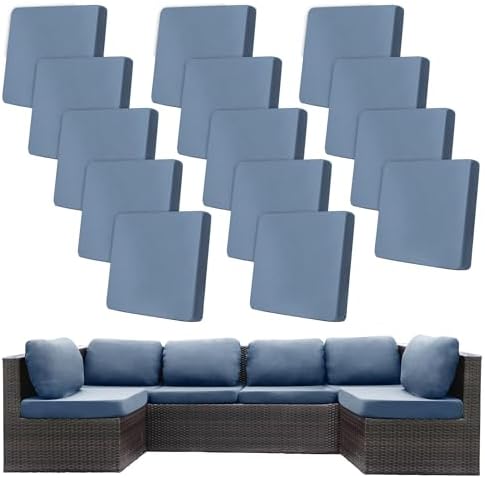 14 Pcs Outdoor Cushion Covers, Patio Sofa Cushion Covers Replacement by BIETYONE