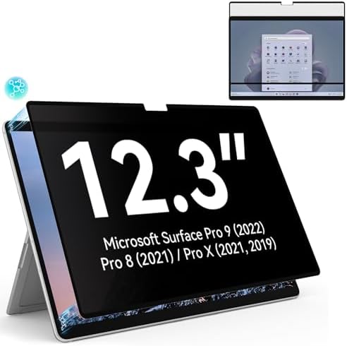 Privacy Filter Compatible with 12.3 inch Surface Pro 7 Plus/7/6/5/4/3 by Protescreen