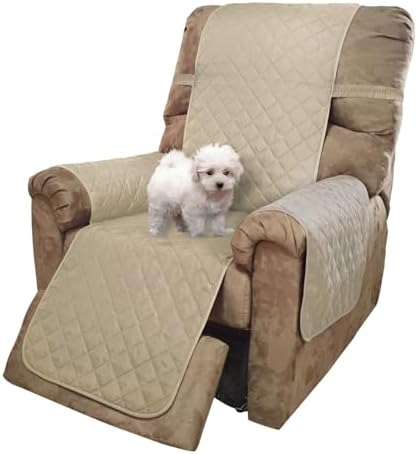 U-NICE HOME Reversible Recliner Chair Covers, Sand/Beige by U-NICEHOME