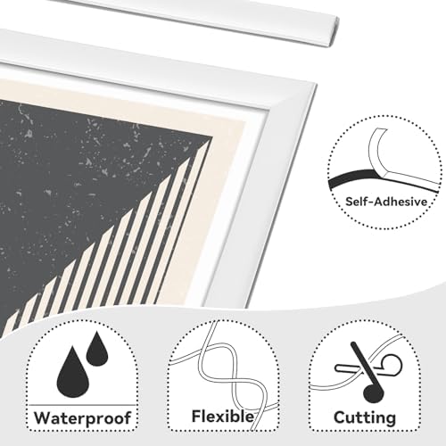 52.5 Ft Peel and Stick Wall Molding Trim, Flexible PVC Trim - Image 4