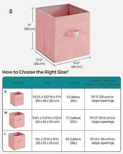 SONGMICS Storage Cubes, Set of 6, 11-Inch Foldable Closet Organizers - Image 6