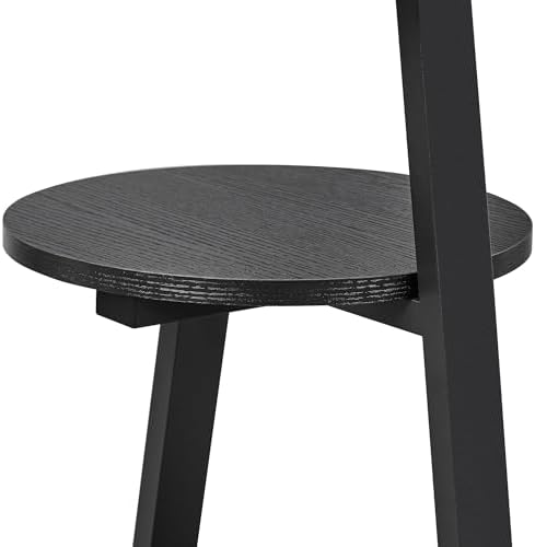BEWISHOME Round End Table Side Table with Metal Frame, Black KTZ41B - Image 6