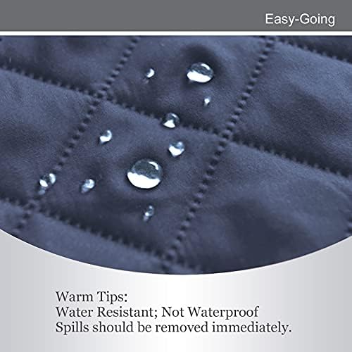 Easy-Going Oversized Chair Sofa Slipcover Reversible Sofa Cover Water Resistant Couch Cover Furniture Protector Cover with Elastic Straps for Pets Dog (Oversized Chair, Dark Blue/Light Blue) - Image 4