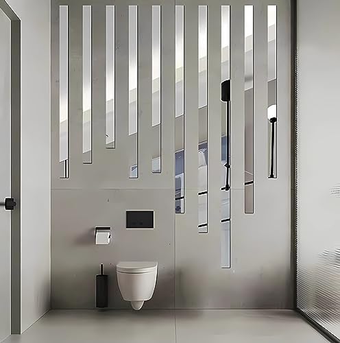 15 Pcs Self-Adhesive Flexible Molding Trim, Vibrant Mirror Like Sticker, Removable Decals Stickers for Wall Frames/Wallpaper Border/Waist Lines(Silver) - Image 4