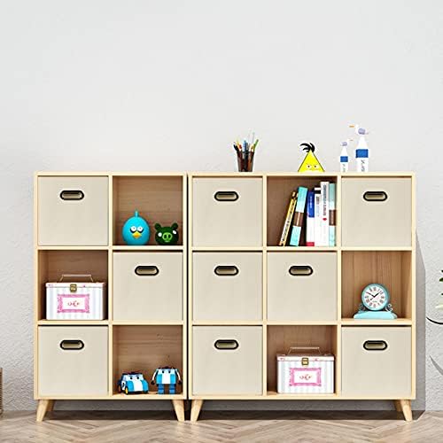 Yunkeeeper storage bins Cubes, Fabric Cube Organizer with Handle, Foldable Cube Bins for Cloth or Accessary Storage, 11x11x11, Set of 3, (Creamy White) - Image 6