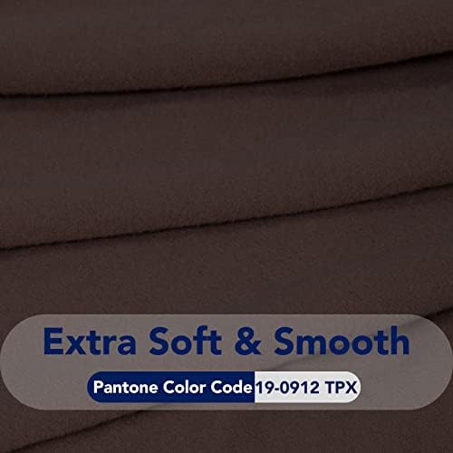 PureFit Stretch Loveseat Covers Fleece Couch Covers for Sofa Chocolate - Image 5