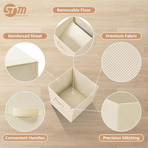 STORAGE MANIAC Storage Cubes, 11 Inch 8 Pack Collapsible Fabric Shelf Bins - Image 3