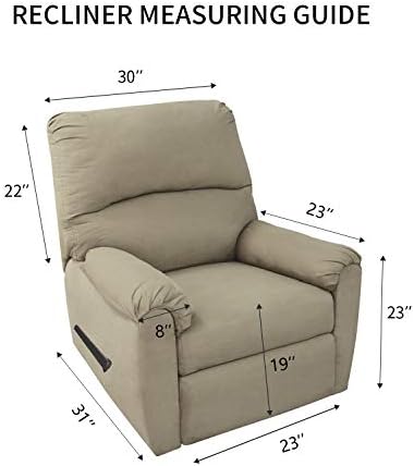 PureFit Stretc Recliner Chair Covers Fleece Soft Couch Covers for Sofa - Image 6