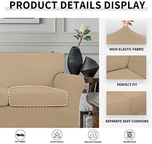 Easy-Going 4 Pieces Oversized Stretch Couch Cover for Dogs Washable - Image 6