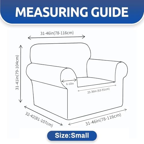YEMYHOM Couch Cover Latest Jacquard Design High Stretch Sofa Chair Covers for Living Room, Pet Dog Cat Proof Armchair Slipcover Non Slip Magic Elastic Furniture Protector (Small, Begonia Leaf Coffee) - Image 6