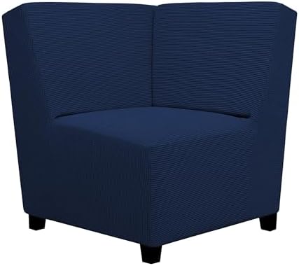 Easy-Going Stretch Soft Sectional Corner Sofa Couch Slipcover Navy by Easy-Going