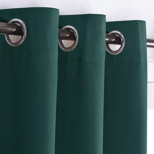 NICETOWN Thermal Insulated Room Dividers Curtains Screens Partitions, Full-Length Grommet Top Room Screen Divider Curtain Panel for Space Solution (Hunter Green, 1 Pack, 12.5ft Wide x 8ft Long) - Image 2