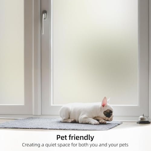 Qualsen Window Privacy Film Frosted Stripe Window Film, 35.4'' x 78.7'' - Image 5