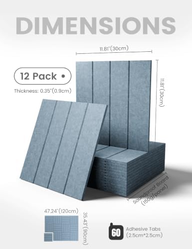 Fluxynara Felt Bulletin Board & Cork Board Alternative, Dusty Blue | 48" x 36" Pin board, Removable Adhesive Tabs, Easy Install Without Wall Damage, For Home Office Decor - Image 2