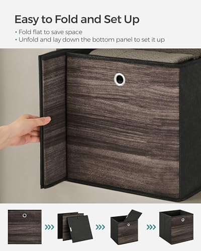 SONGMICS Storage Cubes, Set of 6, 13-Inch Foldable Closet Organizers - Image 3