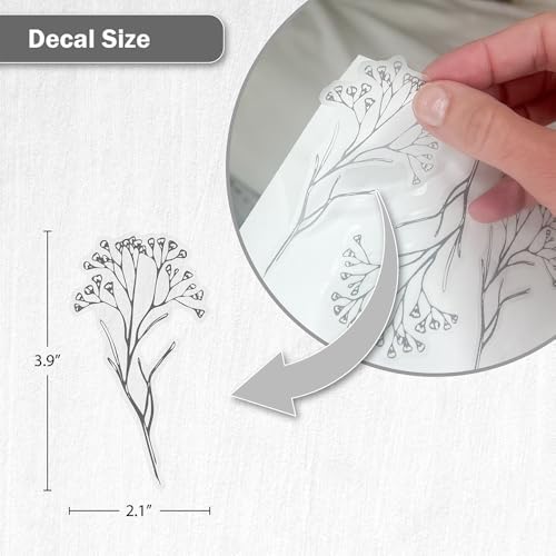 Black Floral Stem Wall Decals - 60 Peel & Stick Black Botanical Flower Stickers for Bedroom, Living Room & Nursery - Removable Minimalist Line Art Wall Decor - Image 5