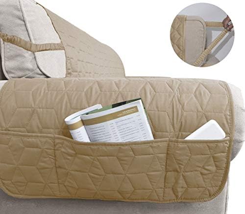 Ameritex Couch Sofa Slipcover 100% Waterproof Nonslip Quilted Furniture Protector Slipcover for Dogs, Children, Pets Sofa Slipcover Machine Washable (Sand, 78'') - Image 4