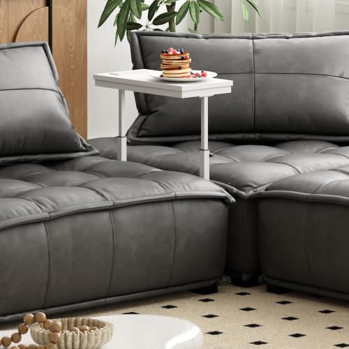 TUTOTAK End Table with Charging Station, Side Table, Tall Couch Table - Image 7