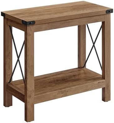VASAGLE 2-Tier End Side Table, Small Accent Nightstand with Bottom Shelf by Unknown