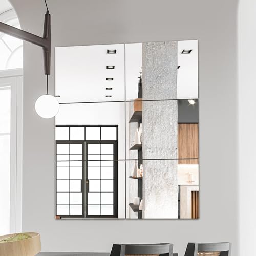 Delma Wall Mirror, Full Length Mirror Tiles, 16''x12''x6PCS - Image 6