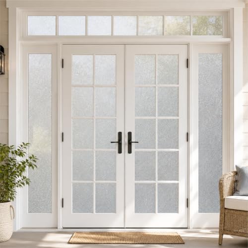 Frosted Privacy Window Film, French Door, Custom Cut to Size - Low Tack Self Adhesive, Removable, No Residue - Frost Glass Covering for Bathroom, Home Office - Image 2