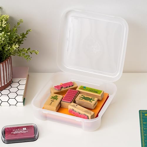 IRIS USA Scrapbook Case |Made in USA| Fits 6"x6" - Thick (8-Pack) - Clear - Image 6