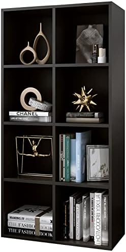 OSCHF 8-Cube Storage Shelf Bookcase, Black by OSCHF