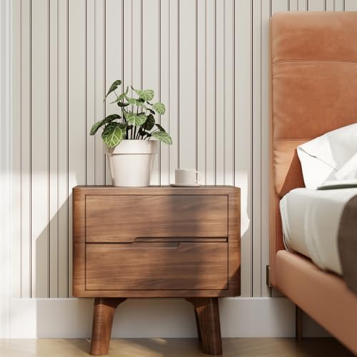 Timeet Modern Peel and Stick Wallpaper Wallpaper Beige Boho Stripe Contact Paper Waterproof Self Adhesive Removable Textured Wall Paper for Bedroom Bathroom Cabinets Wall Decor Vinyl 17.3" x 80" - Image 2