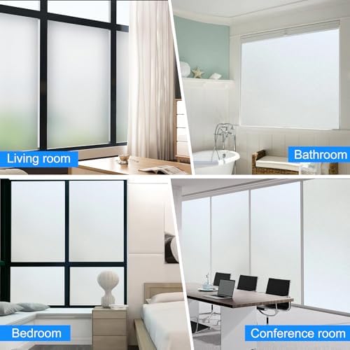 Window Privacy Film Bathroom Frosted Glass Film,Pure - Image 3