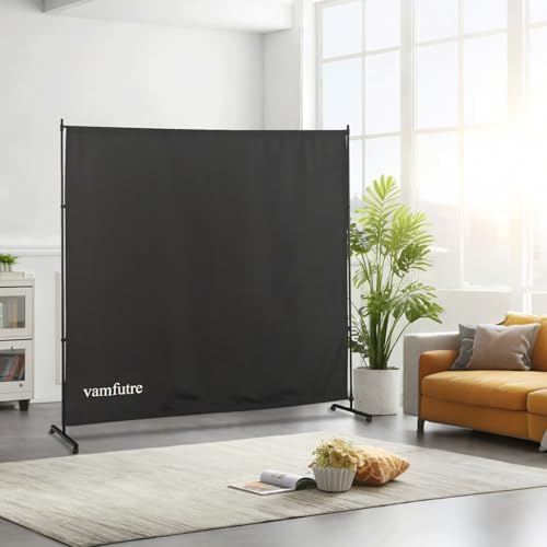 6*6FT Single Panel Room Divider/ Privacy Screen with Caster Wheels & Brakes - Image 7