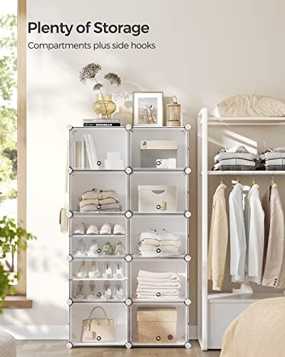 SONGMICS Shoe Rack, 10-Tier with Doors, 40-Pair Storage Cabinet - Image 4