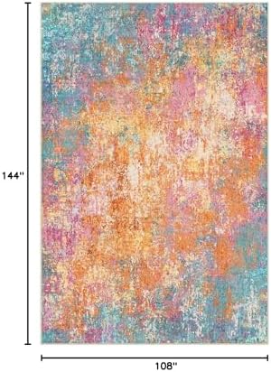 RELEANY Washable 9'x12' Abstract Area Rug for Living Room Starlight - Image 2