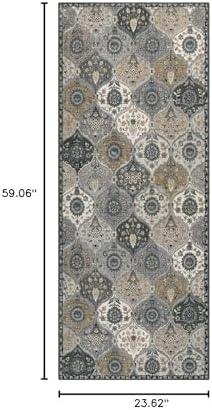 Lahome Moroccan Kitchen Runner, 2x5 Washable Runners for Hallways Non Slip - Image 2