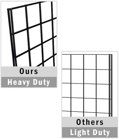 Heavy Duty Gridwall Panels Commercial Grade Grid Panel for Retail Display Wall 2' Width x 5' Height, Black (Pack of 3) - Image 5