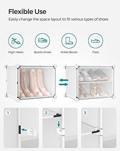 SONGMICS Shoe Rack, 10-Tier with Doors, 40-Pair Storage Cabinet - Image 6