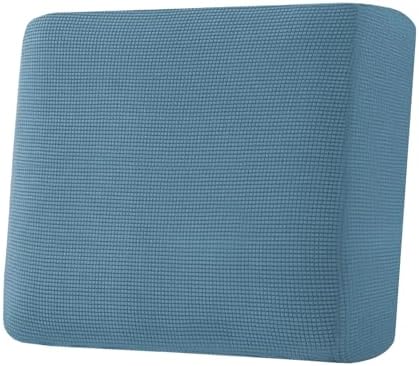 H.VERSAILTEX Super Stretch Individual Seat Cushion Covers Sofa Covers Couch Cushion Covers Slipcover Sets Thick Jacquard Textured Twill Fabric (1 Piece Chair Cushion Cover, Dusty Blue) by HVERSAILTEX