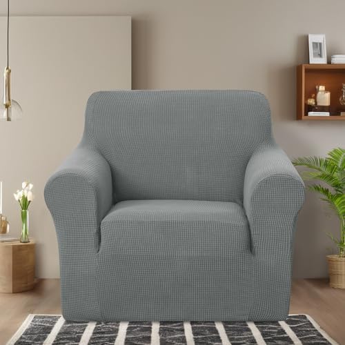 U-NICE HOME Stretch Recliner Chair Cover Armchair Slipcover, Grey - Image 2