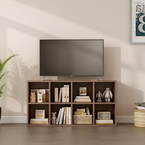 OSCHF 8-Cube Storage Shelf Bookcase, Walnut - Image 5